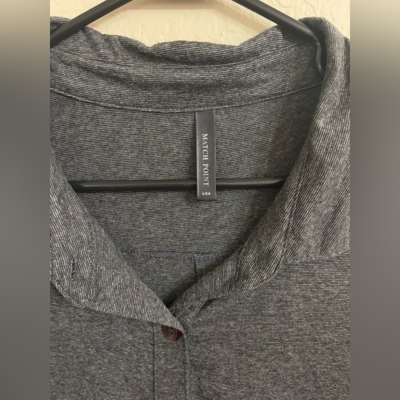 Gray button down Top - Picture 3 of 4